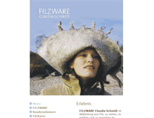 Tablet Screenshot of filzware-claudia-schmidt.de